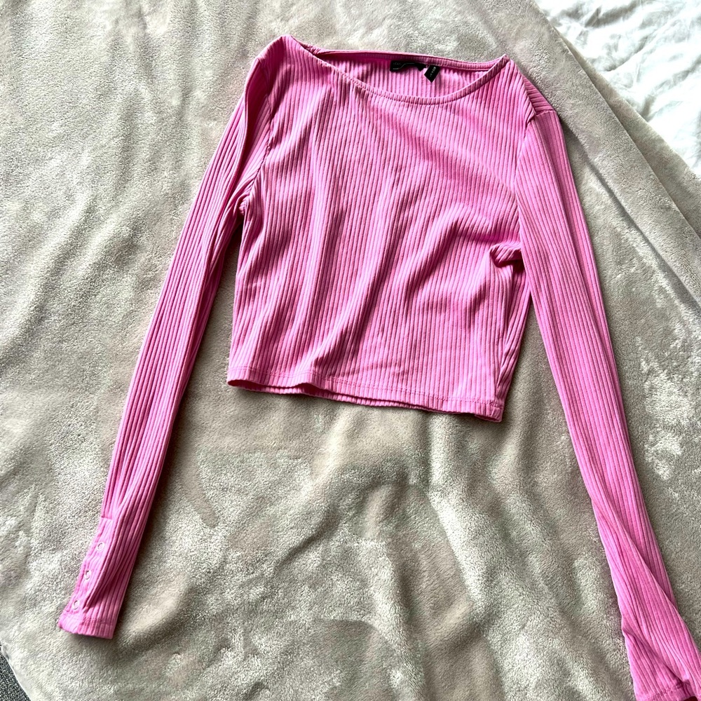 ASOS pink crop top